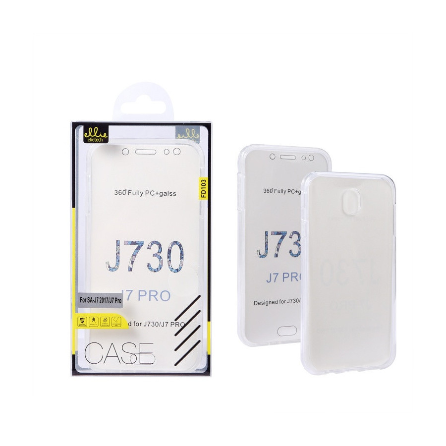 Coque Silicone Double 360 Degres Transparente Samsung J7 2017/J730/J7 Pro