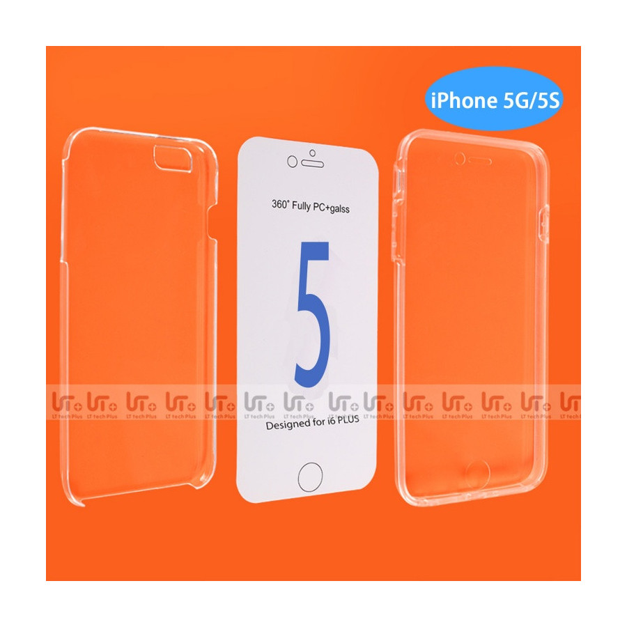 Coque Silicone Double 360 Degres Transparente iPhone 5G/SE