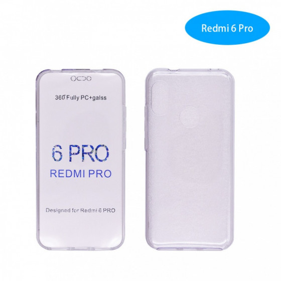 Coque silicone Double 360 Degres Transparente Xiaomi Redmi 6 Pro