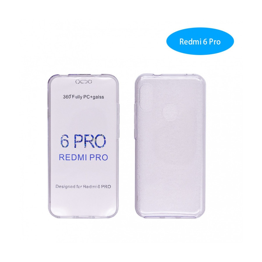 Coque silicone Double 360 Degres Transparente Xiaomi Redmi 6 Pro