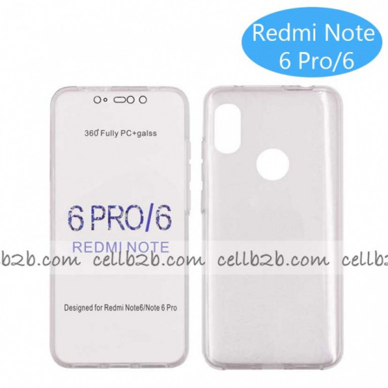 Coque Silicone Double 360 Degres Transparente Xiaomi Redmi Note 6/Redmi Note 6 Pro