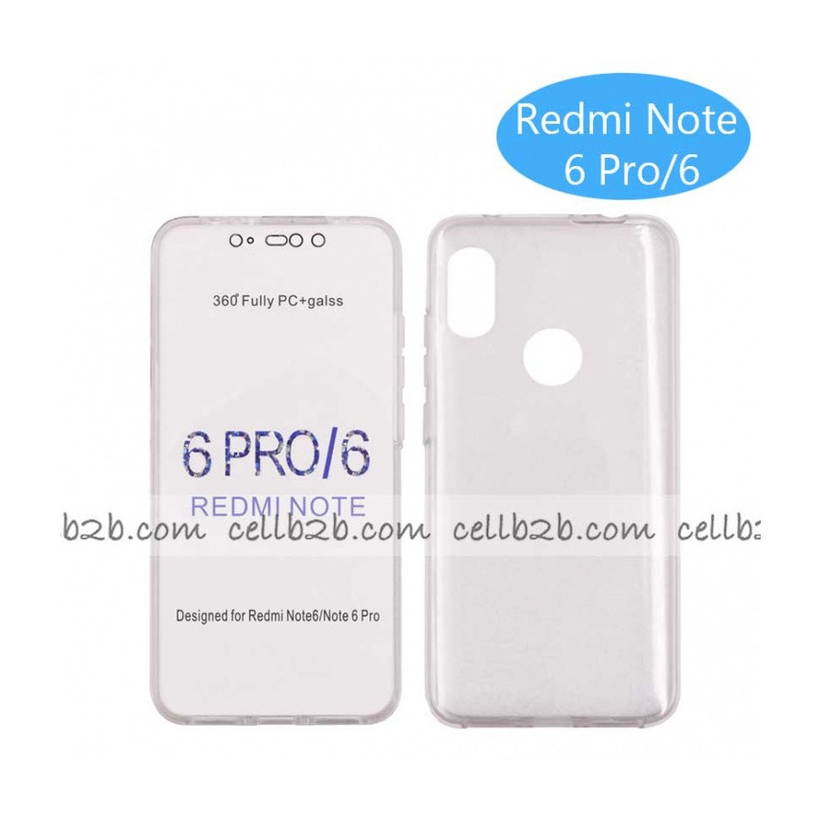 Coque Silicone Double 360 Degres Transparente Xiaomi Redmi Note 6/Redmi Note 6 Pro