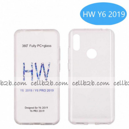 Coque Silicone Double 360 Degres Transparente Huawei Y6/Y6 Pro 2019