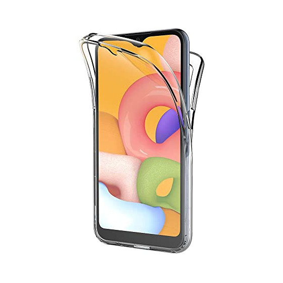 Coque Silicone Double 360 Degres Transparente Samsung A01