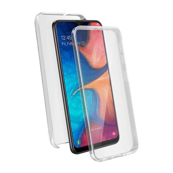 Coque Silicone Double 360 Degres Transparente A20S