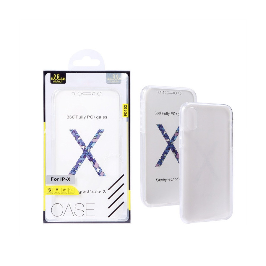 Coque Silicone Double 360 Degres Transparente iPhone X/XS