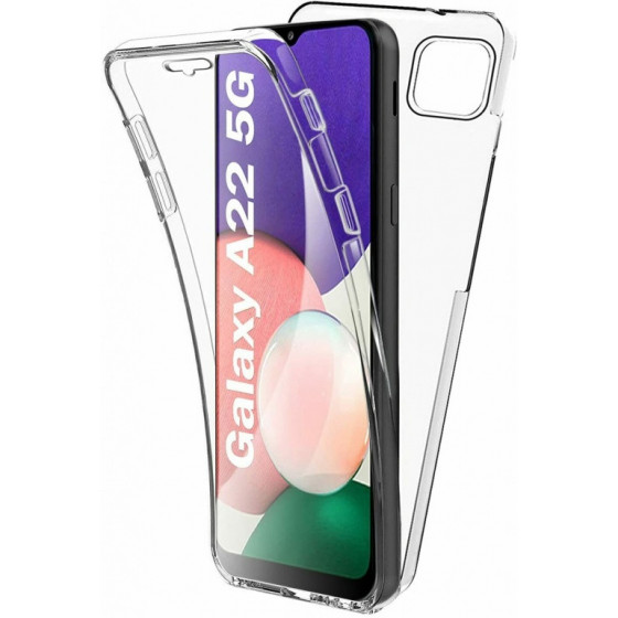 Coque Silicone Double 360 Degres Transparente Samsung A22 5G