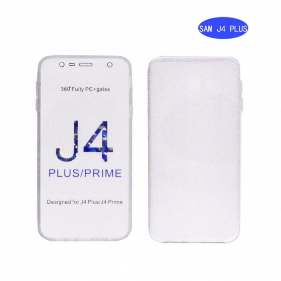 Coque Silicone Double 360 Degres Transparente Samsung J4 Plus/J400