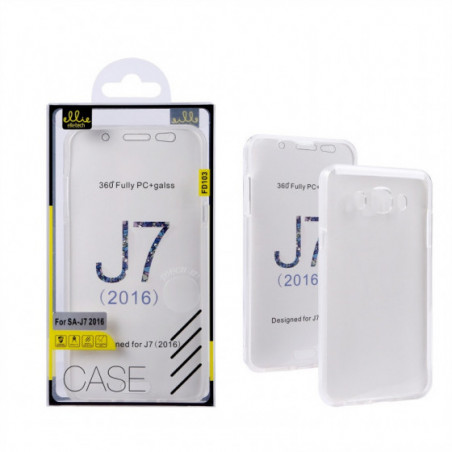 Coque Silicone Double 360 Degres Transparente Samsung J7 2016